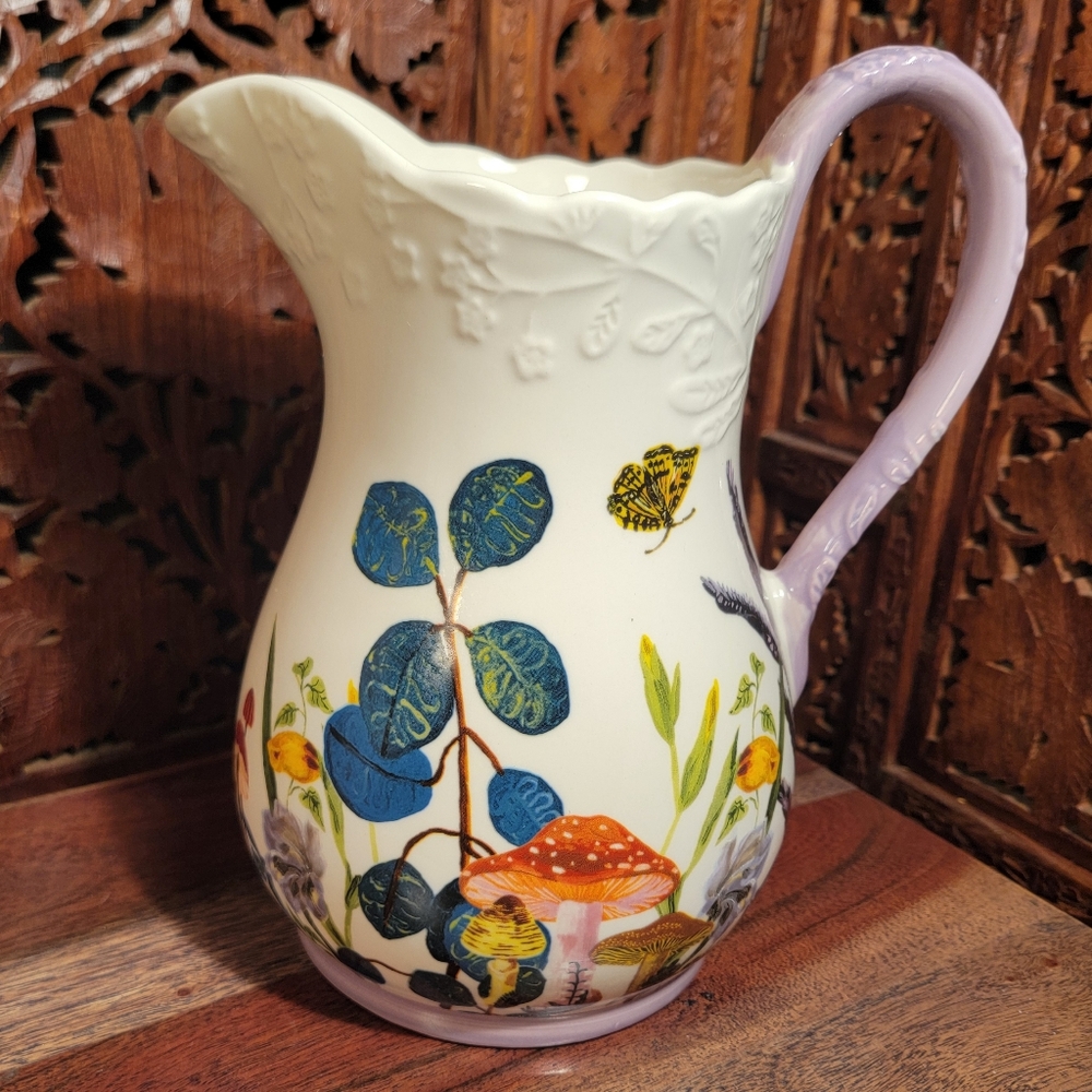 NWT Anthropologie Nathalie Lete Marais Collection Handcrafted Stoneware Pitcher